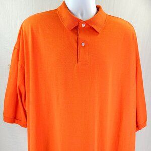 Jerzees Mens SpotShield 50/50 Polo Sport Shirt 4XL Cotton/Polyester Orange